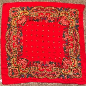 Red detailed scarf from Portugal